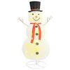 vidaXL Figurine de bonhomme de neige de No&euml;l &agrave; LED Tissu 180 cm