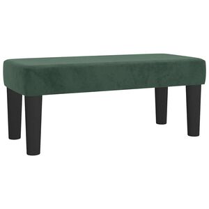 vidaXL | banc | Vert fonc&eacute; 70 x 30 x 30 cm Velours