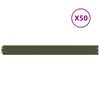 vidaXL Bordure de Pelouse 50 pc 10 x 103 cm Acier Vert olive