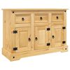 vidaXL Buffet &laquo; Corona &raquo; marron 112 x 44 x 78 cm Bois massif Pin mexicain