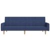vidaXL Canapé-lit à 2 places bleu tissu