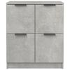 vidaXL Buffets 2 pcs Gris b&eacute;ton 60x30x70 cm Bois d'ing&eacute;nierie