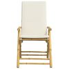 vidaXL Chaises inclinables de jardin pliantes lot de 4 coussins bambou
