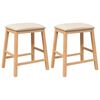 vidaXL chaises de bar avec coussins 2 pcs bois massif d'h&eacute;v&eacute;a