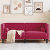vidaXL Canapé Chesterfield avec traversins 2 places velours
