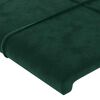 vidaXL T&ecirc;te de lit avec oreilles Vert fonc&eacute; 163x23x78/88 cm Velours
