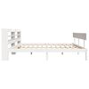 vidaXL Cadre de lit sans matelas blanc 200x200 cm bois massif de pin