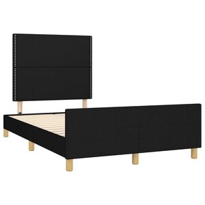 vidaXL Cadre de lit sans matelas noir 120x190 cm tissu