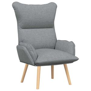 vidaXL fauteuil Gris clair 69 x 74 x 93 cm Fabric and Plywood