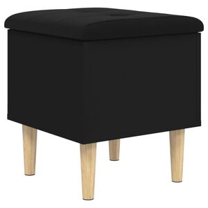 vidaXL Banc de rangement noir 42x42x46 cm bois d'ing&eacute;nierie
