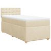 vidaXL Sommier &agrave; lattes de lit avec matelas Cr&egrave;me 90x200 cm Tissu