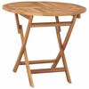 vidaXL Table de jardin pliante Naturel &Oslash; 90 x 75 cm