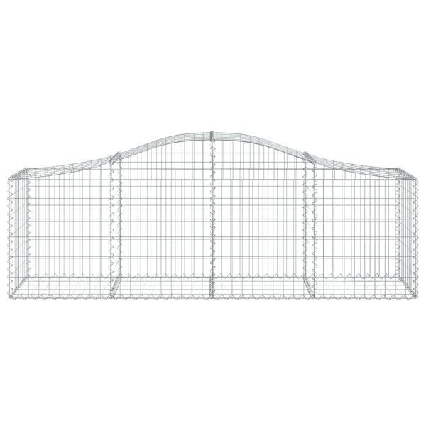 vidaXL Paniers à gabions arqués 13 pcs 200x50x60/80 cm Fer galvanisé