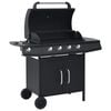 vidaXL Barbecue &agrave; gaz 4+1 zones de cuisson Noir Acier