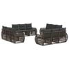 vidaXL Ensemble de canap&eacute; de jardin 12 pc Gris et Gris fonc&eacute; polyrotin