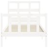 vidaXL Cadre de lit sans matelas blanc bois de pin massif