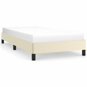 vidaXL Cadre de lit sans matelas cr&egrave;me 90x190 cm similicuir