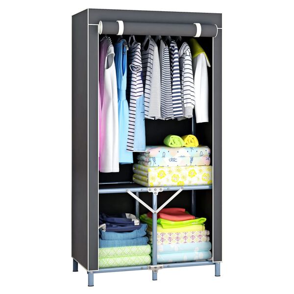 Practo Home Armoire 77x47x152 cm gris