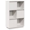 vidaXL Buffet haut Blanc 74x35x117 cm Bois massif de pin