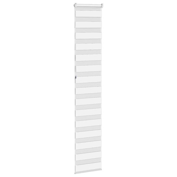 vidaXL Store z&egrave;bre blanc 40x230 cm largeur du tissu 35,9 cm polyester