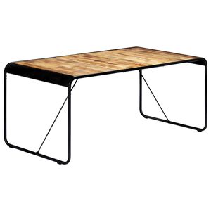 vidaXL Table de salle &agrave; manger 180x90x76 cm Bois de manguier brut