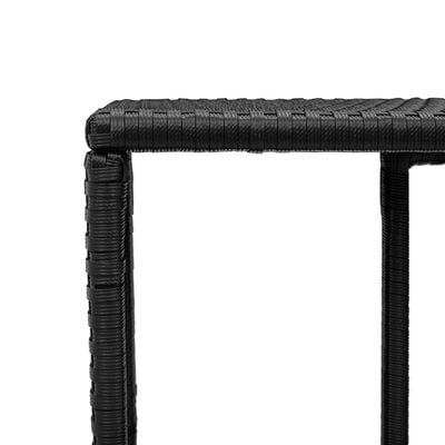 vidaXL Étagères de rangement 2 pcs noir résine tressée