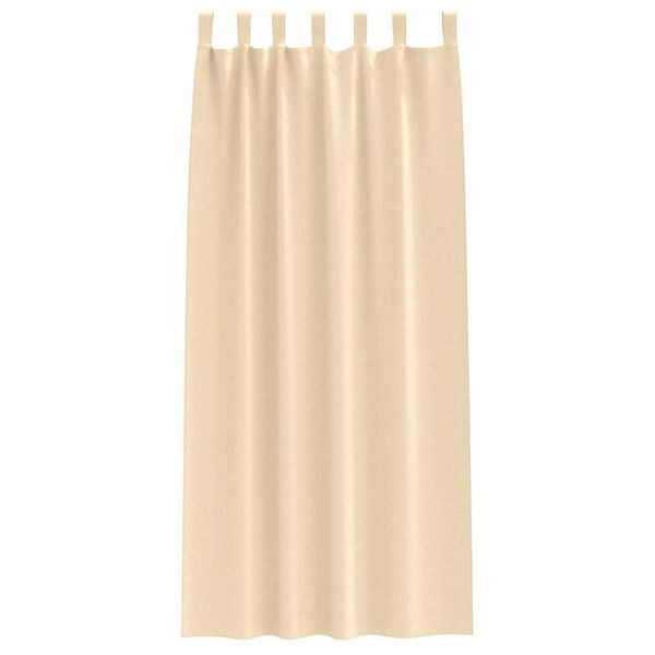 vidaXL Rideaux occultants avec anneaux 2 pcs Cr&egrave;me 225 x 140 cm