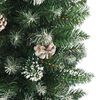 vidaXL Arbre de Noël artificiel slim avec 150 LED Vert et blanc 150 cm