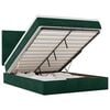 vidaXL Cadre de lit ottoman avec matelas vert fonc&eacute; 140x190 cm velours