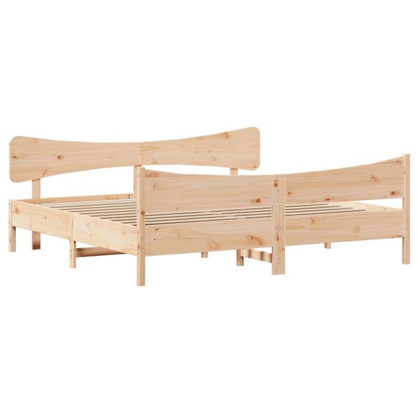 vidaXL Cadre de lit sans matelas 200x200 cm bois massif de pin