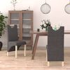 vidaXL Chaises &agrave; manger lot de 2 gris fonc&eacute; tissu