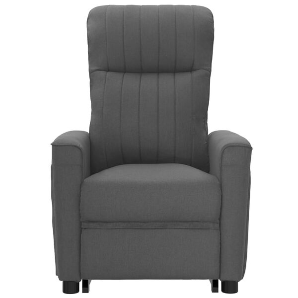 vidaXL Fauteuil de massage inclinable Gris fonc&eacute; Tissu