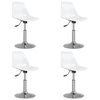 vidaXL Chaises pivotantes &agrave; manger lot de 4 blanc PP