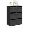 vidaXL Buffet haut noir 68x39x101,5 cm acier