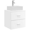 vidaXL Vanit&eacute; de lavabo mural Blanc 49,5 x 41 x 62,5 cm