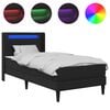 vidaXL Cadre de lit avec matelas 90 x 190 cm Noir