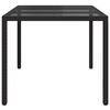 vidaXL Table de jardin pour repas Noir 150 x 90 x 75 cm Poly rotin