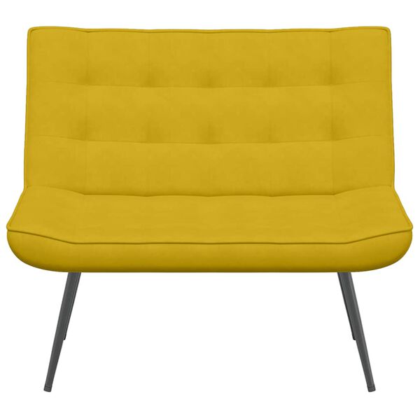 vidaXL Banc jaune 110x74x84 cm velours