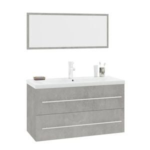 vidaXL Ensemble de meubles de salle de bain 3 pcs Gris b&eacute;ton