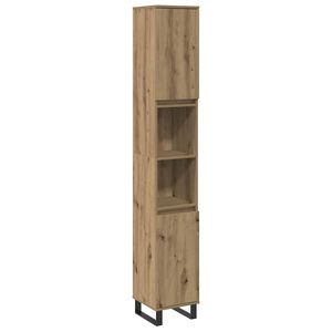 vidaXL Armoire de salle de bain ch&ecirc;ne artisanal 30x30x190 cm