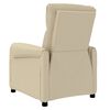 vidaXL Fauteuil de massage Cr&egrave;me Tissu