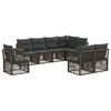 vidaXL Ensemble de canap&eacute; de jardin 8 pc Gris et Gris fonc&eacute; polyrotin