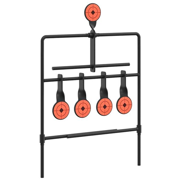 vidaXL Cible r&eacute;initialisable Noir 40 x 34 x 53 cm Acier
