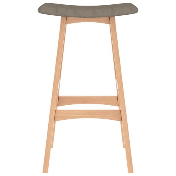 vidaXL Tabourets de bar lot de 2 taupe tissu