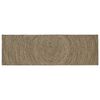 vidaXL Tapis de surface Naturel et noir 80 x 250 cm Jute