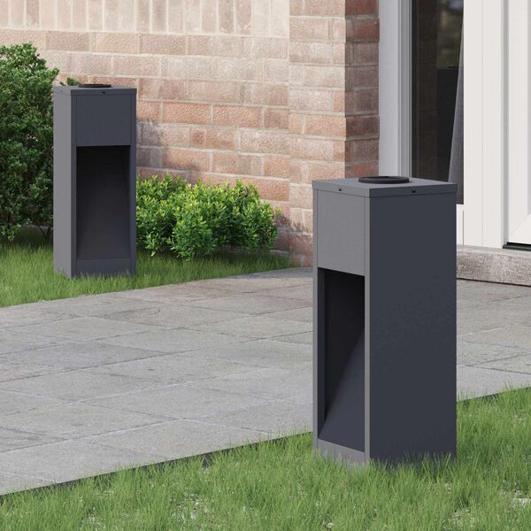 vidaXL Lumi&egrave;re de Chemin LED Solaire 2 pcs Anthracite