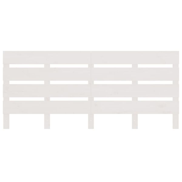 vidaXL T&ecirc;te de lit Blanc 180x3x80 cm Bois massif de pin