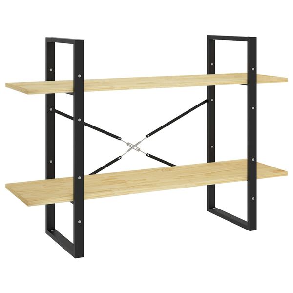 vidaXL Biblioth&egrave;que &agrave; 2 niveaux 100x30x70 cm Bois de pin massif