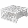 vidaXL Table basse argent&eacute;e Design g&eacute;om&eacute;trique Aluminium