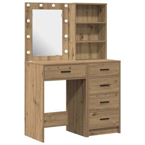 vidaXL Table de Toilette 2 pcs Marron 50 x 41 x 135 cm